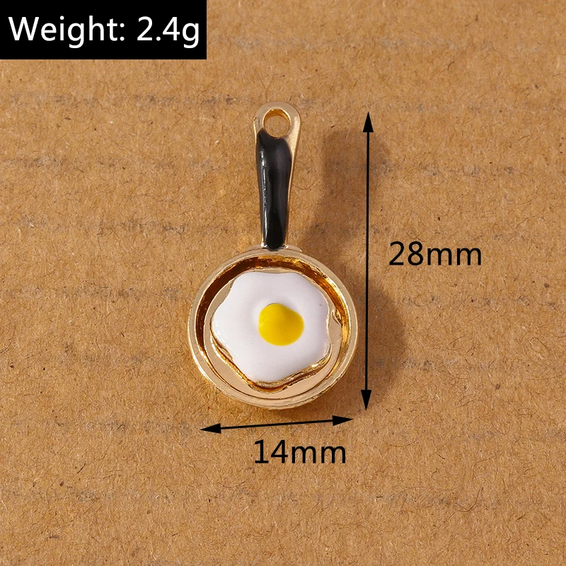 10 Stück Emaille Mini Spatel Spiegeleier Charms Anhänger für Schmuckherstellung DIY Ohrringe Halskette Zubehör Zubehör – Detail 8