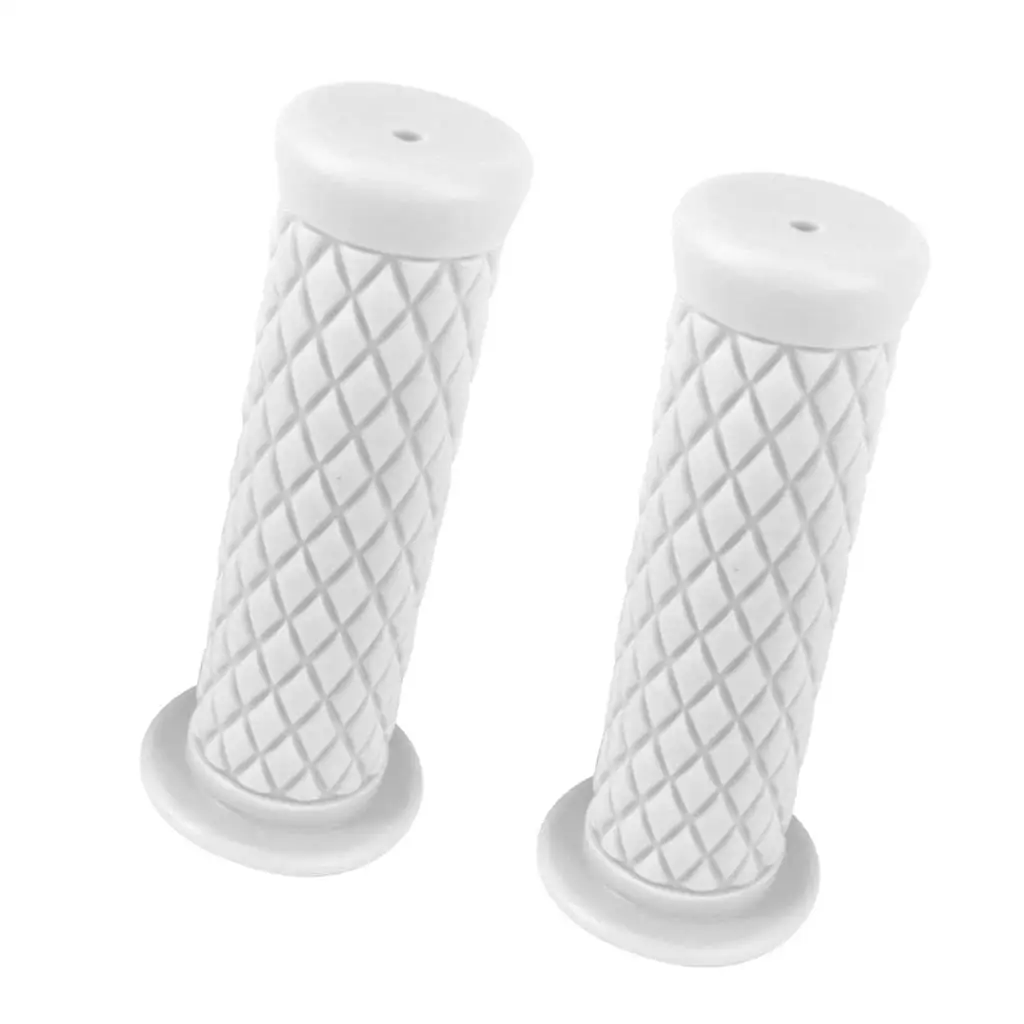 2-4pack 2 Pieces Motorcycle Retro Handle Bar Handlebar Grips White