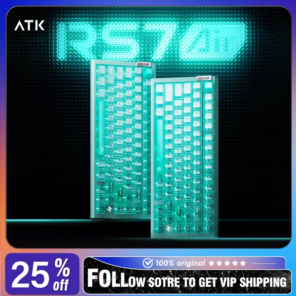 ATK RS7 Air Magnetic Switch Mechanical Keyboard Wired Single Mode High Performance FPS 8k E-sports Customized Gaming Keyboard
