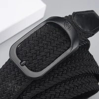 Men's Belt Casual Woven Elastic Belt Outdoor Sports Women's Belt Climbing Work Belt Jeans Suit Pants Men's And Women's Universal 3