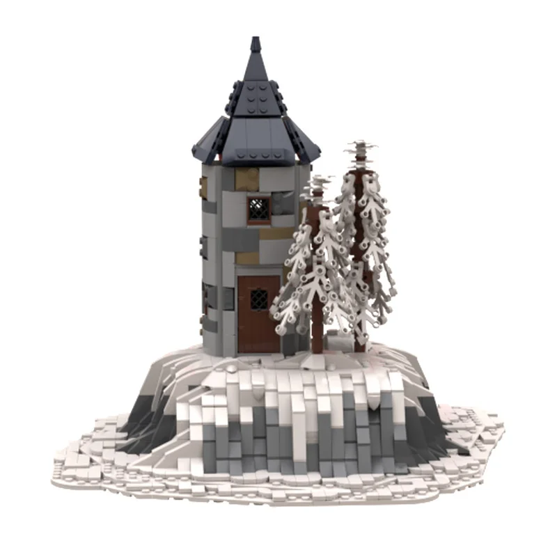 1539 ELEMENTÓW MOC Średniowieczna Fortel Model Budowlany Wykwintna Śnieżna Wieża Architektoniczna Klocki DIY Zabawki do Składania dla Dzieci Prezenty