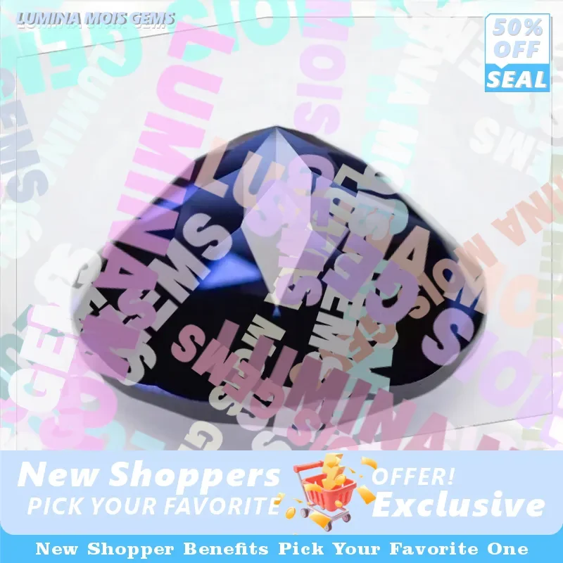 

L-Lab Grown Sapphire Royal Blue Color Round Shape Charm Bead for Diy Jewelry Making Pendant Materials Selectable Certificate
