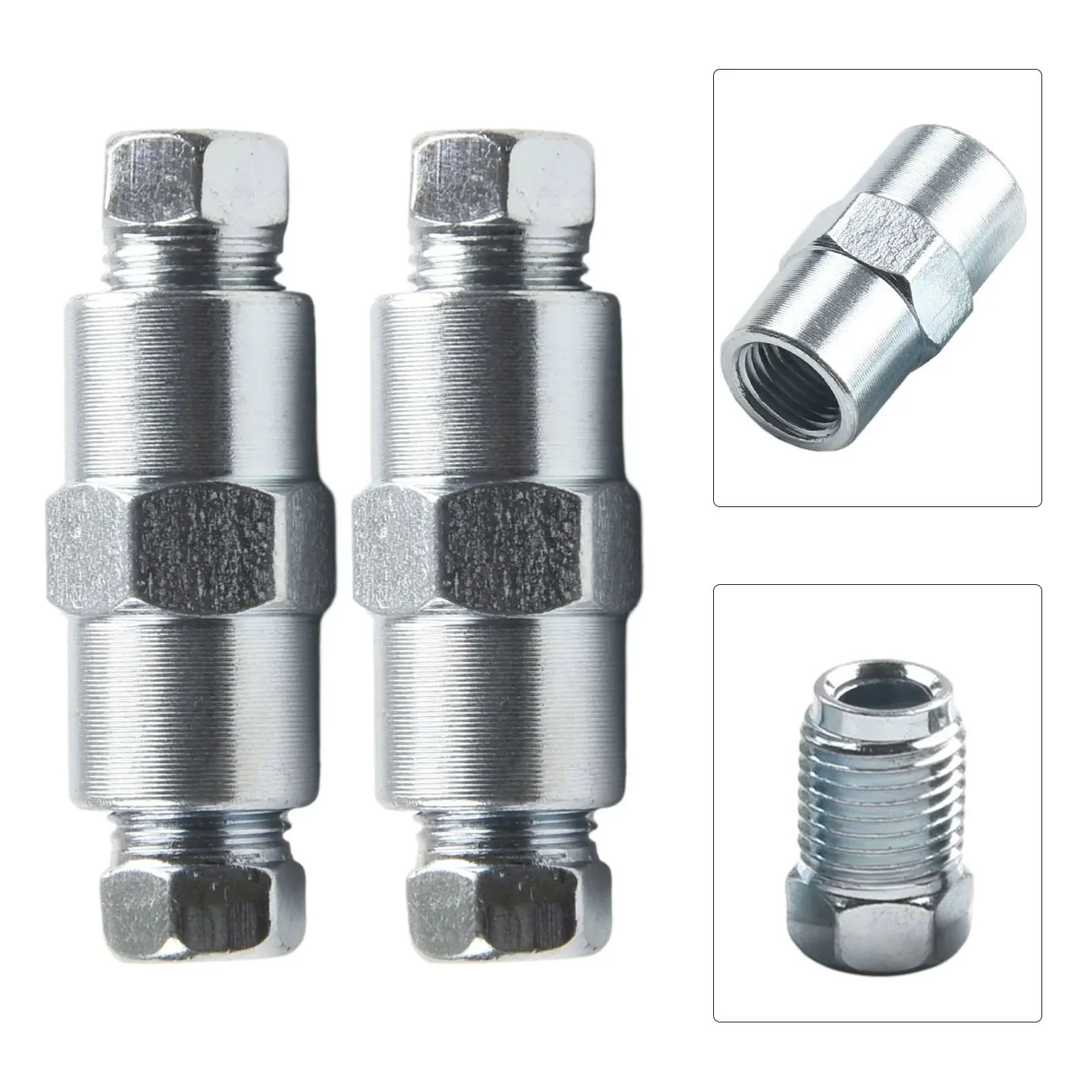 6PCS M10mm X1mm Brake Pipe 2 Qty 2 Way Female Connector With 4 M10 10mm Male Nuts 3 / 16 \