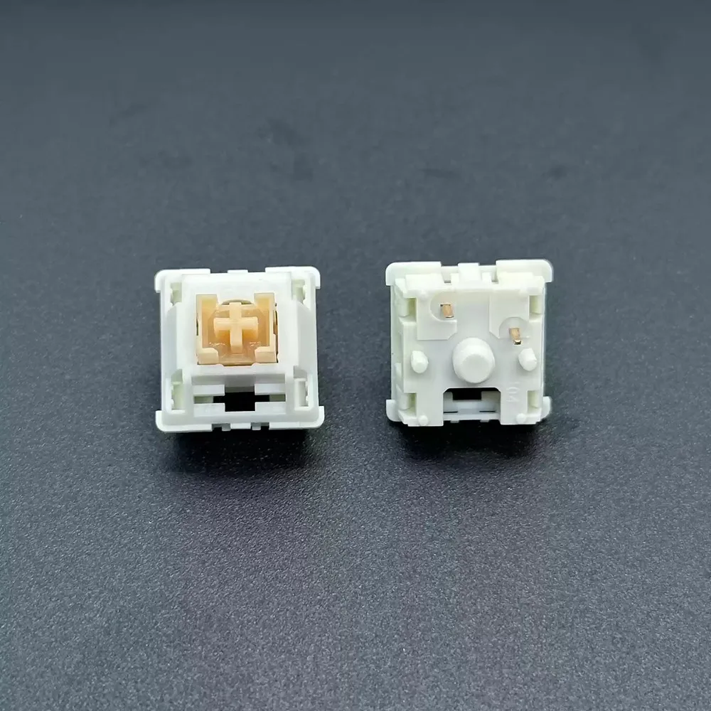 Outemu Silent Cream Yellow Switches Pro Tactile Factory Lubrication 5 Pin RGB Switch For DIY Mechanical Gaming Keyboard