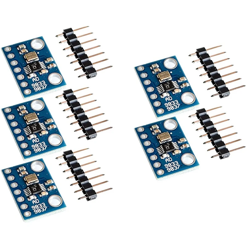 

5Pcs AD9833 Programmable Microprocessors Serial Interface Sine Square Wave DDS, Signal Generator Module