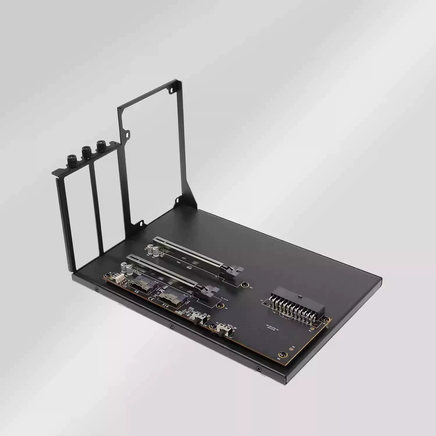 Dual‑Slot GPU PCIe3.0 Expansion Board, X16‑X16 X8‑X8 Pass‑Through Graphics Card Adapter