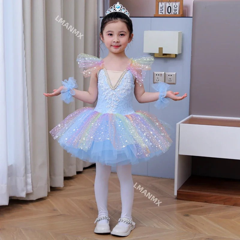 

Children's performance costumes, ballet, girls' sequins, fluffy skirts, kindergarten graduation sports day performance costumes