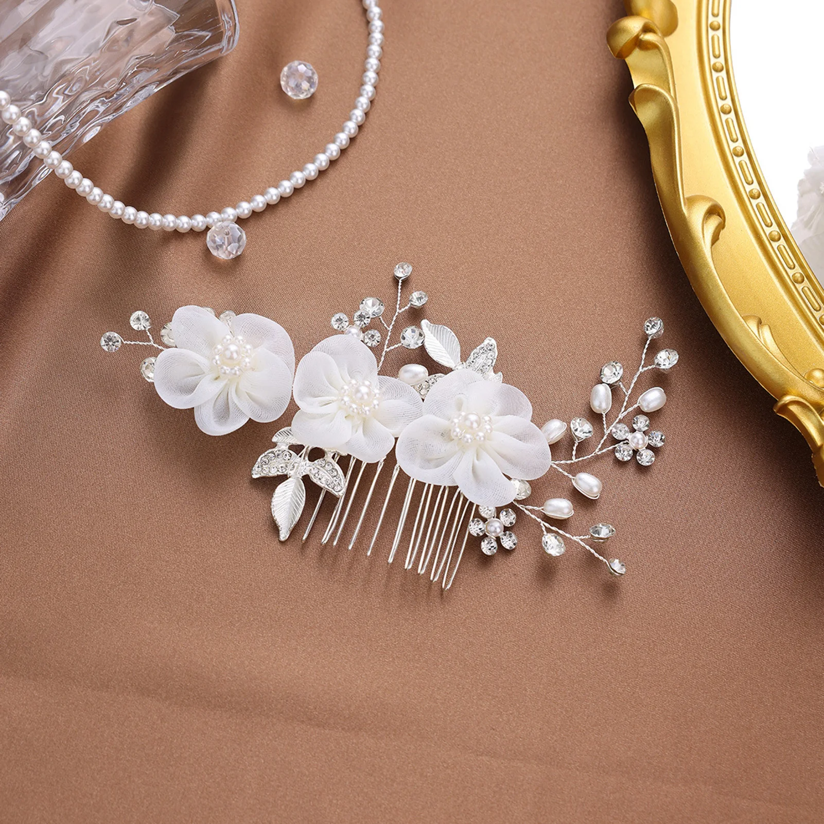 

Wedding Hair Combs Bridal Hair Accessories For Women Hair Jewelry Silver Color Pearl Rhinestone Head Jewelry Women Accessories