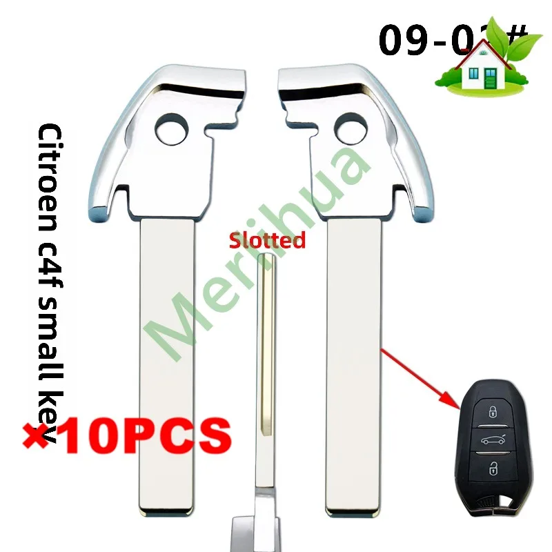 FOR Peugeot Citroen Smart Card Emergency Small Insert Key For 5008 4008 C6 C4L C‑Quatre Replacement Mechanical Spare Key