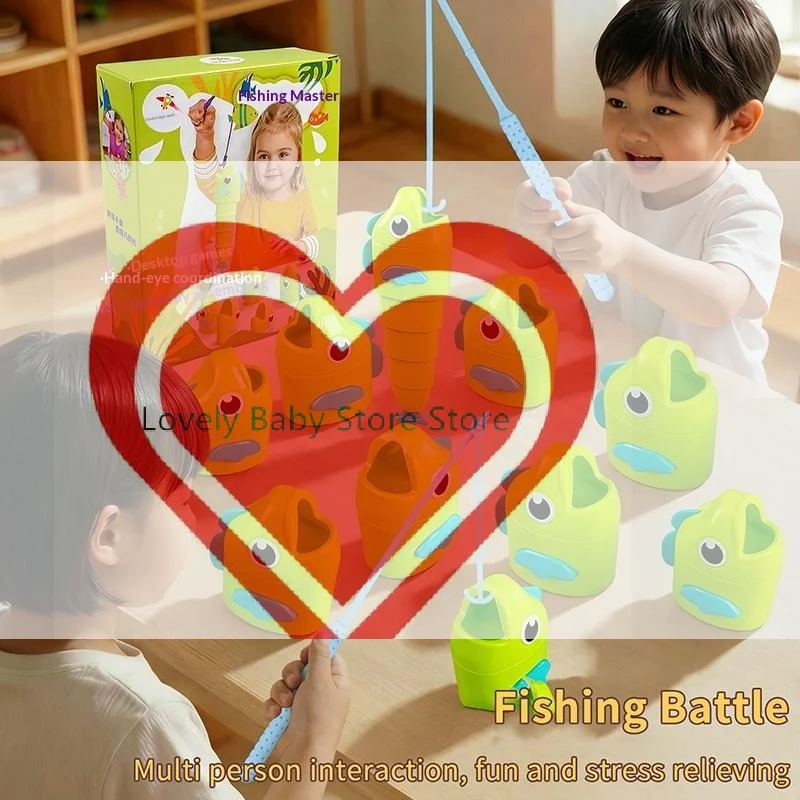 

【BS】Настольная игра-дуэль «Веселая рыбалка» с выдвижными удочками — интерактивная игрушка для родителей, детей и друзей, снимающая стресс, для вечеринок