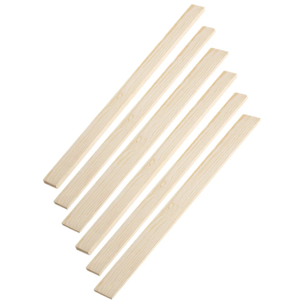 

6pcs Reusable Pottery Tools Clay Mud Guide Stick Sturdy Wood Strip For Rolling Flat Surface Clay Craft Making Supply Household