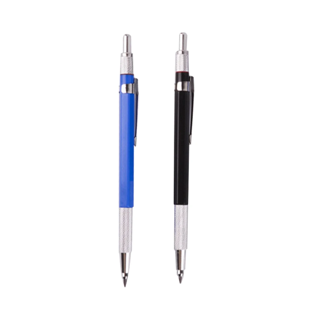 

2 Pcs Metal Pencil Mechanical Lead Pencils Automatic Students with Leads Refill