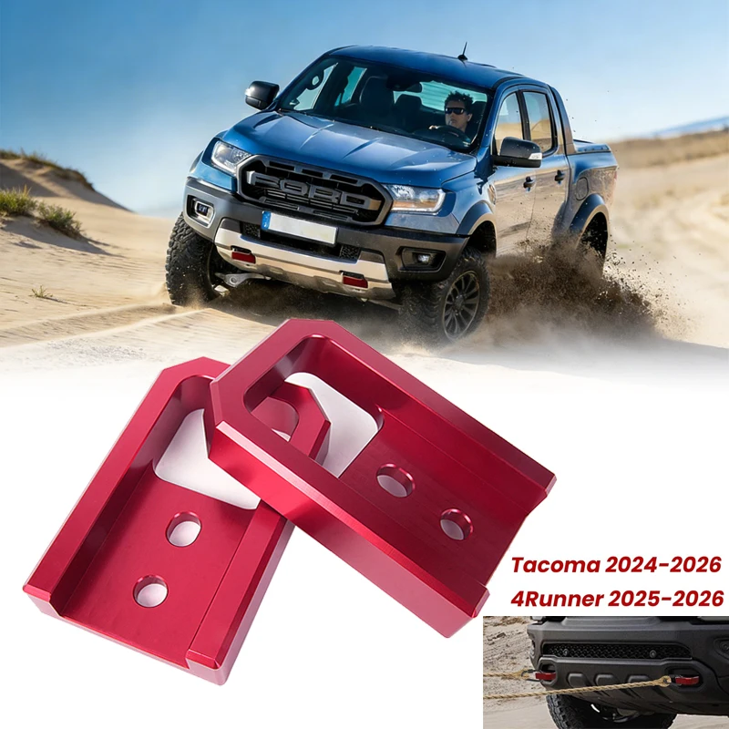 

Алюминиевые передние буксировочные крюки для бампера, буксировочный крюк для прицепа для Tacoma 2024-2026, для 4Runner 2025-2026, автомобильные буксировочные крюки для прицепов