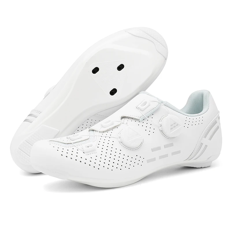 Man Road Cycling Shoes Flats Cleats Shoes Women White Speed Cycling Sneaker Self-Locking Non-slip Mountain Bicycle  Bike Shoes