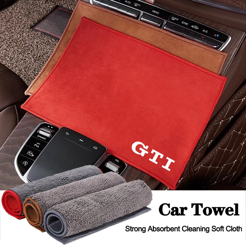 Two-sided Washing Towels Suede Car Wash Towel Car Wash Cloth For Volkswagen GTI Amarok T5 Teramont Arteon Magotan Touareg Beetle