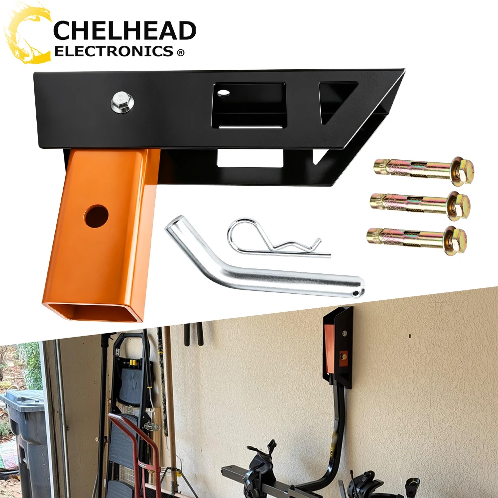 Heavy Duty Hitch Wall Mount, 350 lbs Capacity Storage Bracket for Bike Rack, Cargo Carrier & Hitch Step, Fits 2