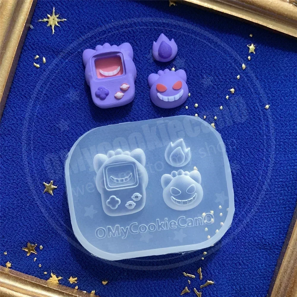 2025 Mini Game Machine Transparent Silicone for Anime Peripheral Transparent Resin Drip Film Mold Super Cute Mini Shaker Mold