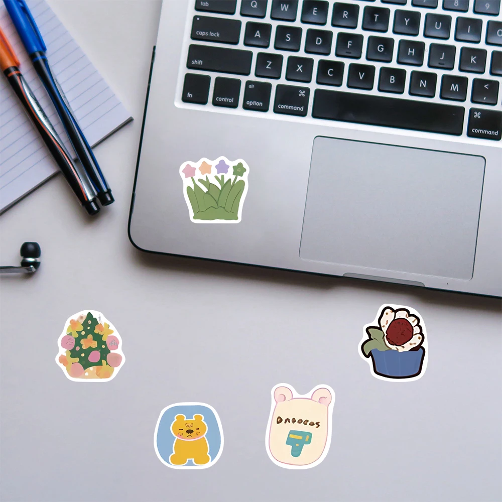 ملصقات لطيفة بألوان مائية ، ملصقات بسيطة ، رائعة ، مواد مسك الدفاتر ، حافظات هاتف ، كمبيوتر محمول ، حقائب سفر ، أكواب مياه ، مقاومة للماء ، صيحات #6