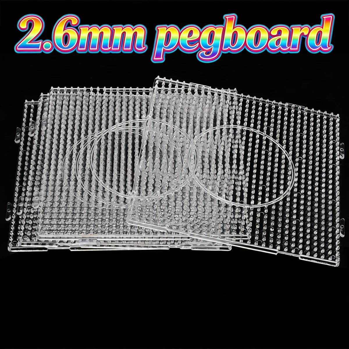 1/4/9Pcs 2.6MM Beads Pegboards Board for Perler Tool Fuse Beads Square Jigsaw Puzzle Template Children Educational Toys DIY Arts