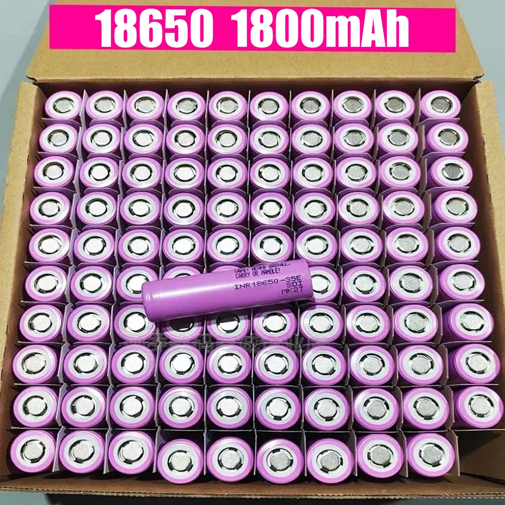 18650 Battery 100% Genuine 18650-35E 1800mAh 3.7V 20A Rechargeable 18650 Lithium Ion Battery for Toys Power Tools Flashlight