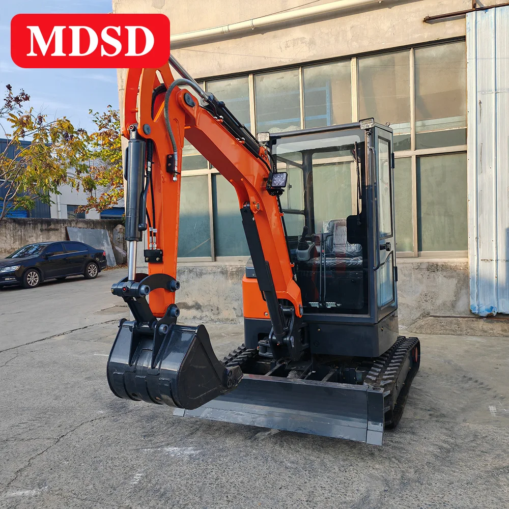 Piccolo escavatore cingolato idraulico da 1,8 tonnellate per uso di frutteto agricolo Mini scavatore Bagger domestico EPA Euro 5 Conforme personalizzabile