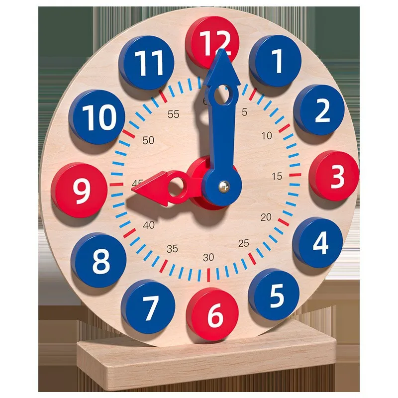 Montessori Teaching Aids Children's Calendar Weather Cognition Board Date Cognition Clock Watch and Time Puzzle 1pc