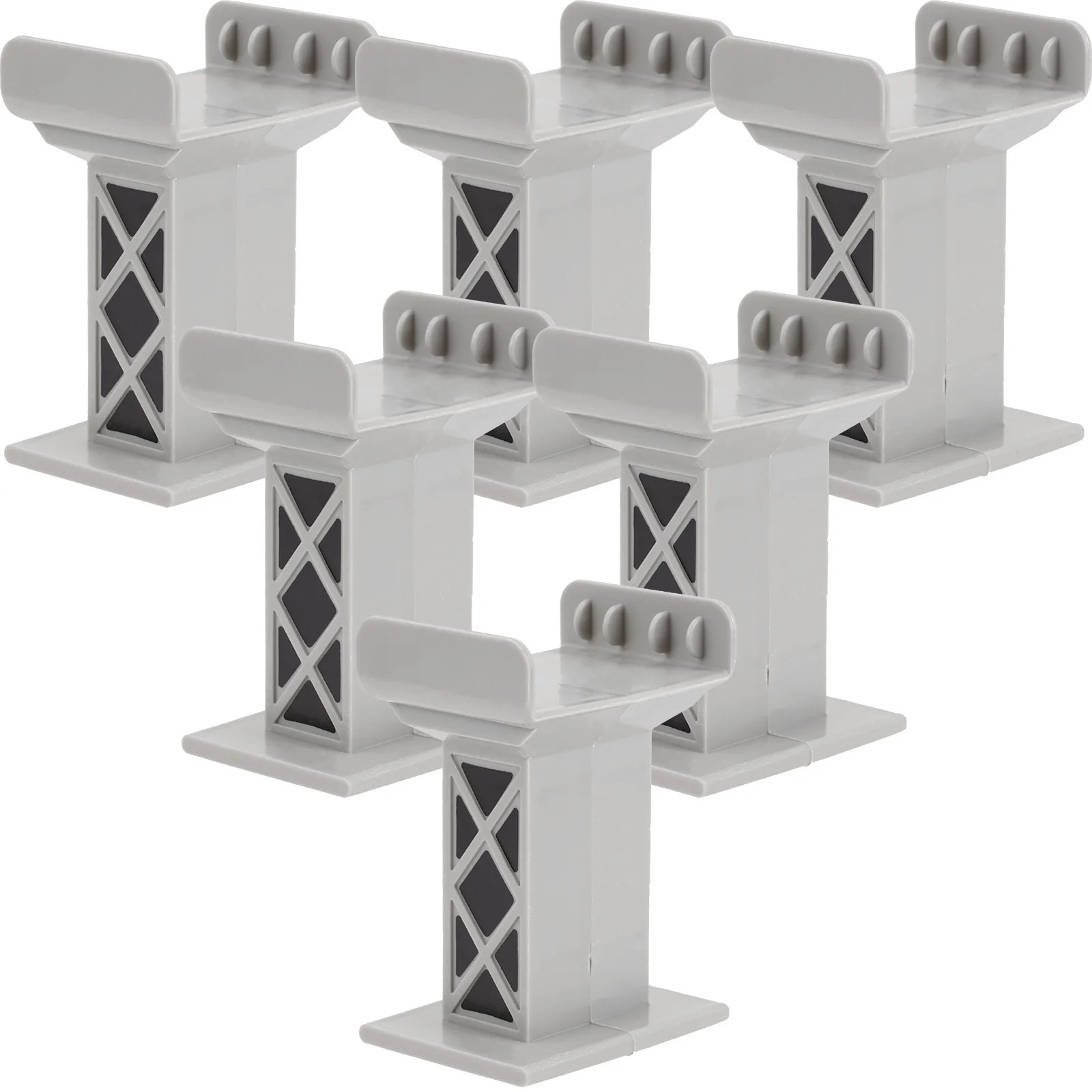 6 Pcs Toy Train Pier Funny Toys Bridge Support Arch Riser Accessories Light Grey Supports Track Child