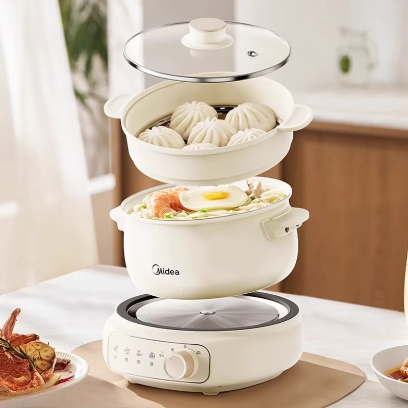 Home & Dorm Split Electric Cooking Pot - Multi-function Small Non-stick Pot for Steaming, Frying & Hot Pot Use