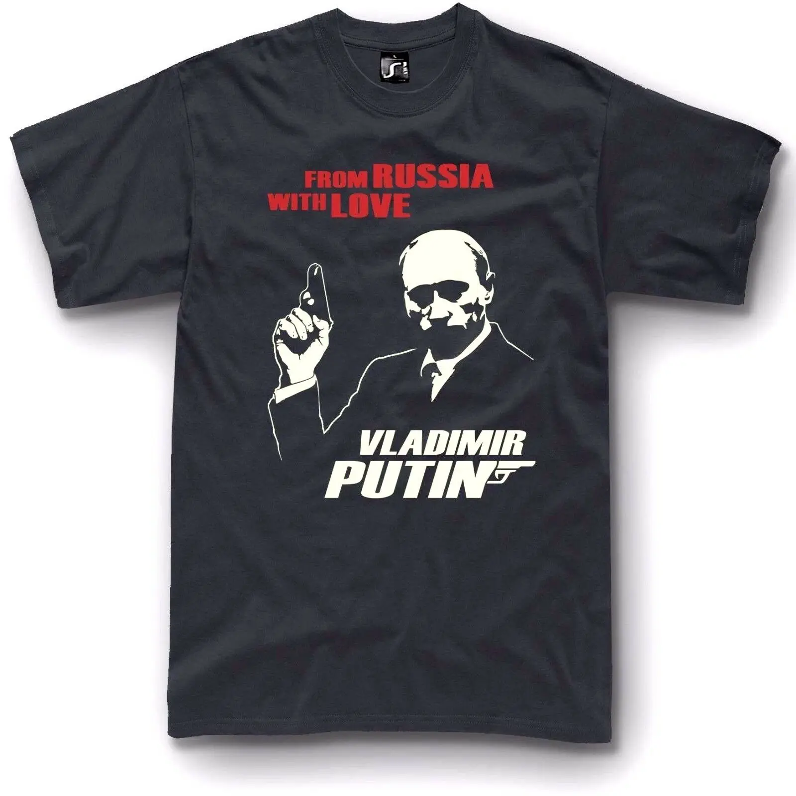 Putin Men T Shirt From Russia with Love Funny USSR Shirts Short Sleeve Casual  T Shirt