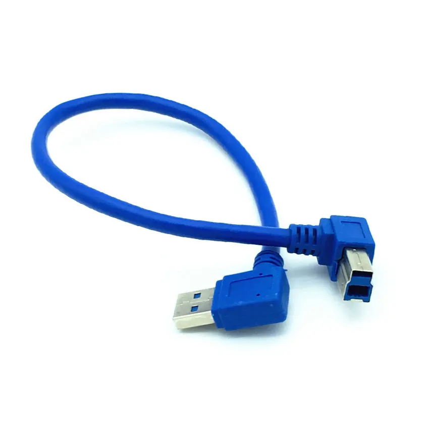 90 Degree Angled USB 3.0 A Male AM to USB 3.0 B Type Male BM USB3.0 Cable For printer scanner HDD