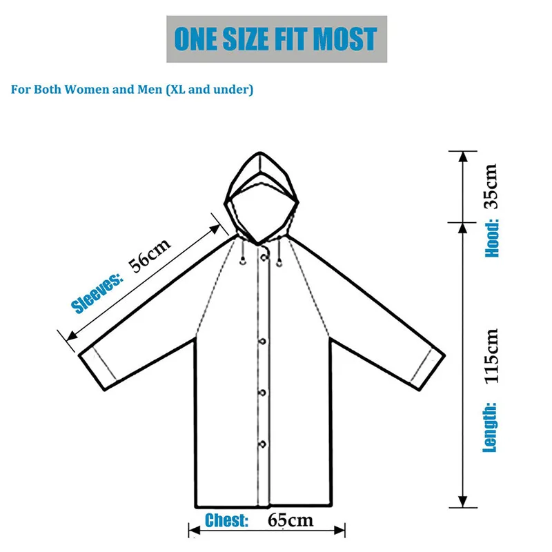 1 PCS High Quality Eva Unisex Raincoat Thickened Waterproof Raincoat Women Men Outdoor Camping Cycling Travel Suit