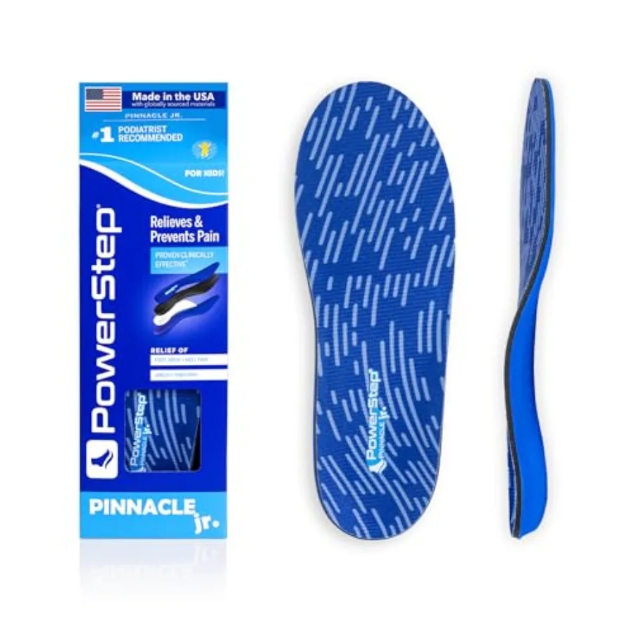 

Pinnacle Junior Insoles, 's Maximum Cushioning Shoe Insert, Relief for Ankle, Knee and Feet Pain, Arch Support for Girls and Bo