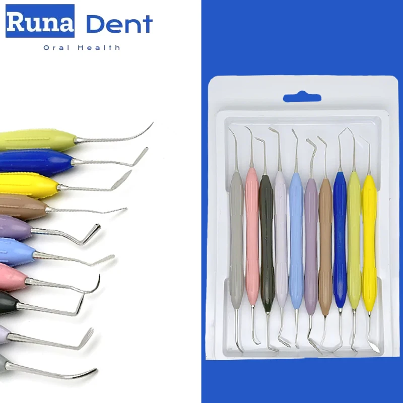 10Pcs Dental Composite Resin Spatula Mixing Sculpting Silicone Aesthetic Restoration Dental Tools