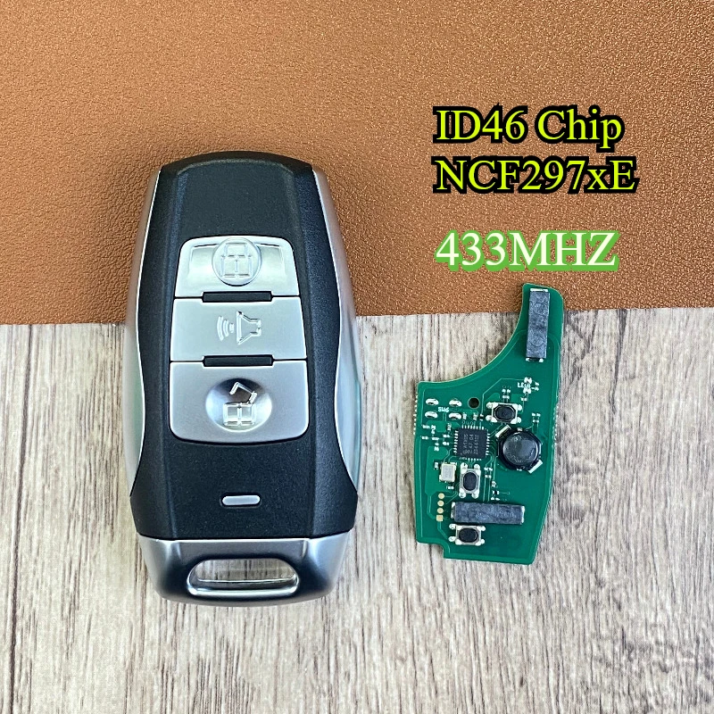 

Чип ID46 433 МГц для Great Wall GWM Haval H2 H6 F7, 3-кнопочный смарт-ключ-пульт для автомобиля с бесключевым доступом