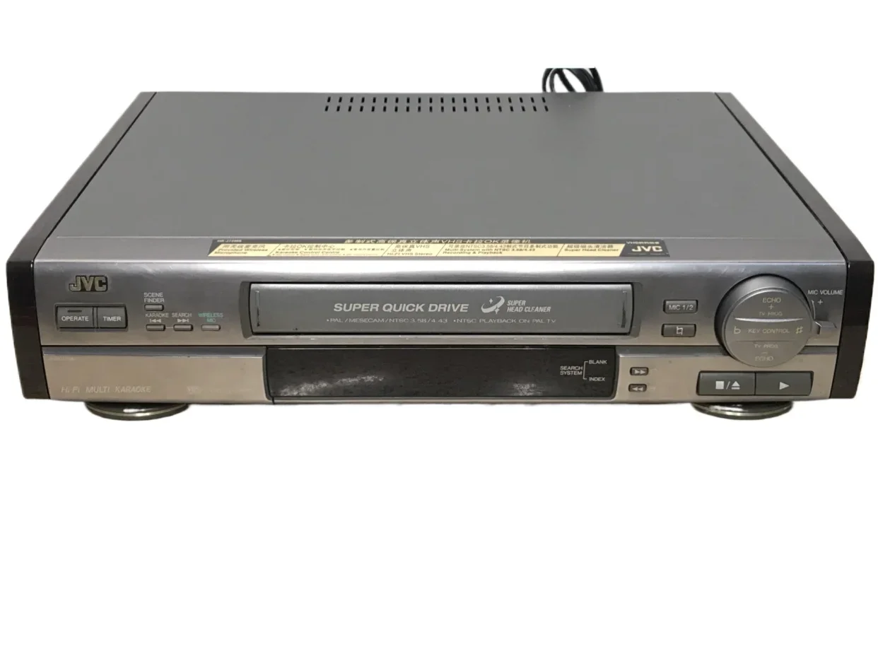 Used JVC six head video recorder HI-FI high fidelity image PAL/NTSC multi standard stereo VHS