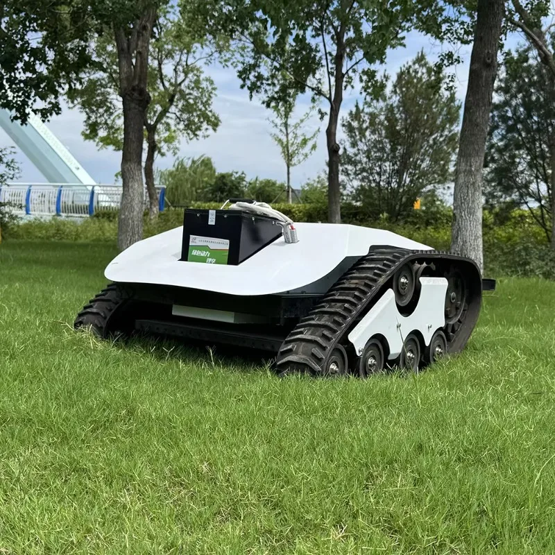 

Professional Remote Control Lithium Battery Lawn Mower Path PlanningGarden Golf Farm Battery Crawler Lawn Mower for Sale