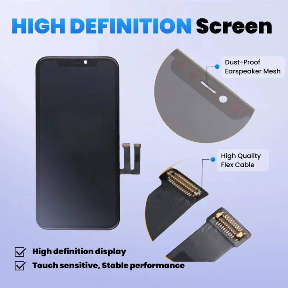 Großhandel AAA+++ Display für iPhone 11 11PRO 11 PRO MAX LCD-Bildschirm Touch-Digitizer-Einheit Incell Ecran Pantalla Face ID – Detail 5