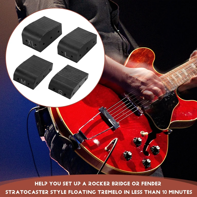 New-Guitar Floating Tremolo Blocks 4 Sizes Wood Guitar Floating Tremolo Wedge Multifunctional String Changing Tools