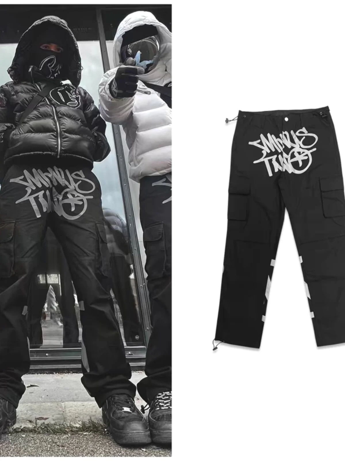 

Мужские брюки в стиле американского хип-хопа: модные, с граффити, длинные, с высокой талией, в стиле «Дофамин», с принтом «Планета»