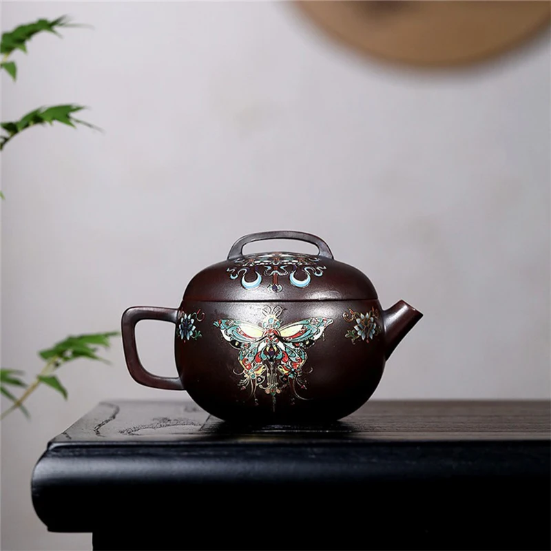 Yixing Authentic Purple Clay Teapot Handmade by Renowned Masters with Pots Suitable for Home Use Kung Fu Tea Set