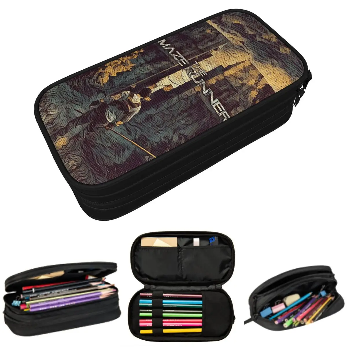 

The Maze Runner Movie Film Pencil Case for Studen School Pen Box Pencil Bag Stationery Supplies Pen Holder Bag
