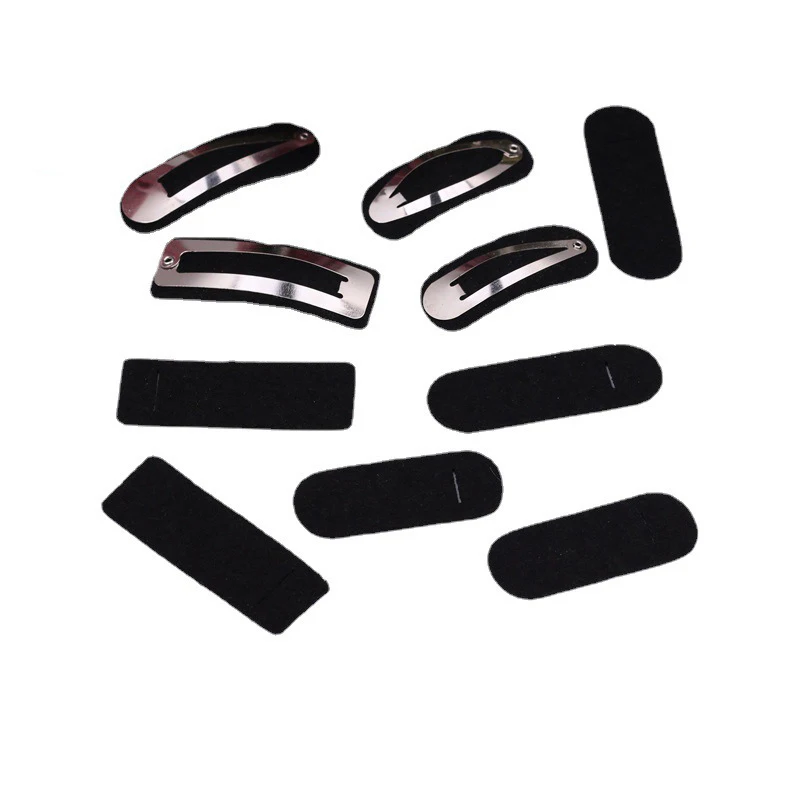 100PCS Oval Non-woven Tear Drop Snap Clips Spacers Rectangle Felt Pads Patches DIY Handmade Hairpin Jewelry Materials view 6