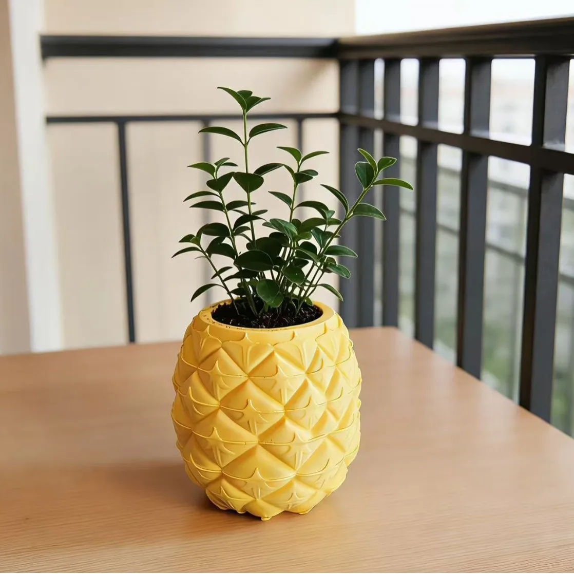 2026 Cross‑border Bestseller Pineapple Pen Holder & Planter 3‑piece set