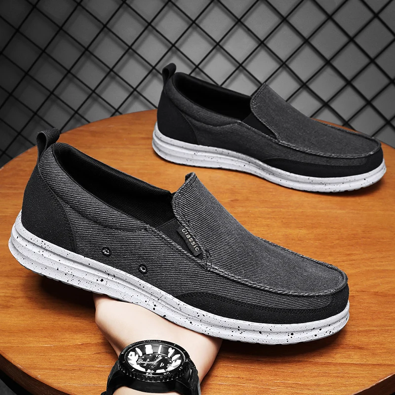 

Canvas shoes 2025 new summer breathable one-foot casual shoes, versatile men's light weight, anti-slip and trendy shoes