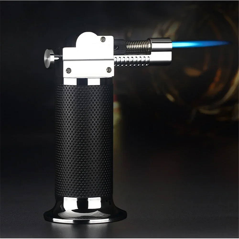 Dual Fire Lighter Adjustable Welding Torch Spray Gun Jet Flame Lighter Kitchen Cooking Outdoor BBQ Windproof Metal Cigar Lighter
