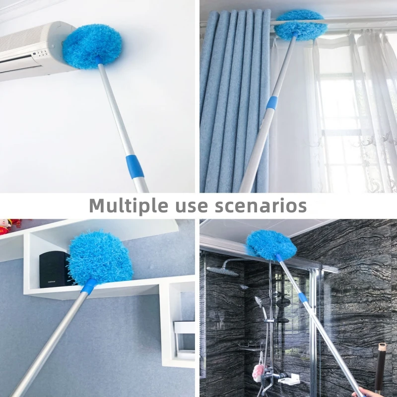 Long Duster Telescoping Extension Pole Cleaning Furniture Blinds High Ceiling Fan Cleaner Microfiber Duster