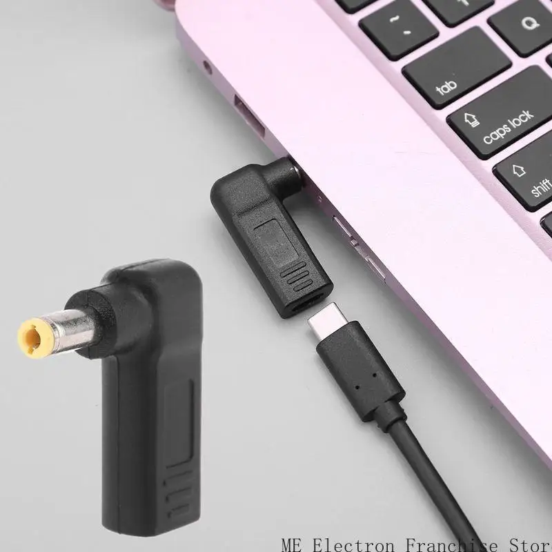 T5EA Type-C หญิงถึง 5.5x2.5 มม. อะแดปเตอร์เสียบชาย