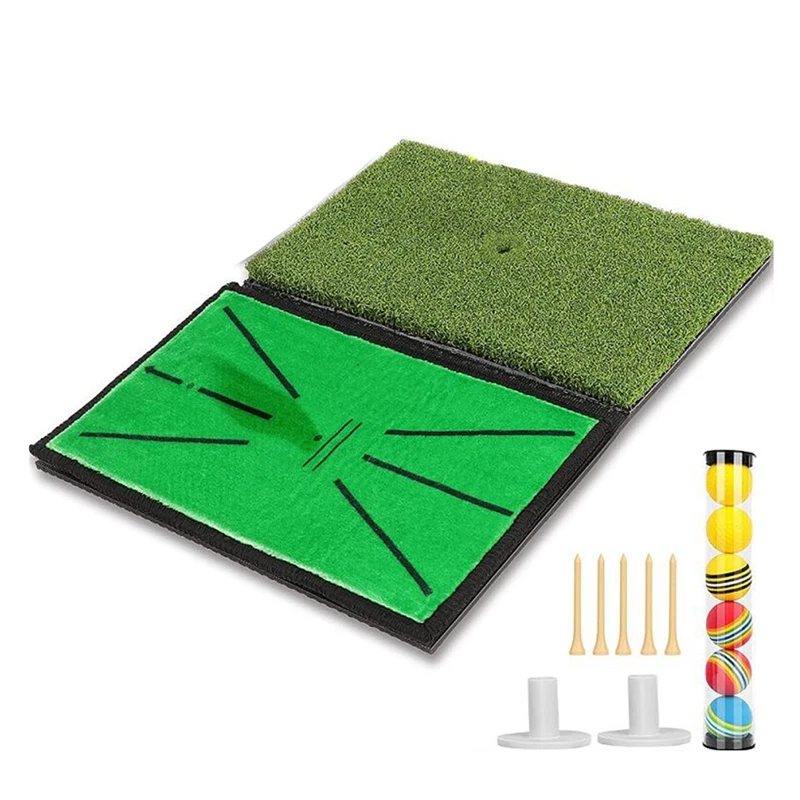 

ELOS-Golf Hitting Swing Mat 2 In 1 Ultra Light Practice Training Mat For Backyard Driving Detachable Swing Detection Turf