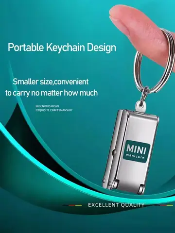 Stainless Steel Mini Nail Clipper, Nail File Function, Exquisite Foldable Nail Clipper, Portable Luggage Shape Nail Polish Tool