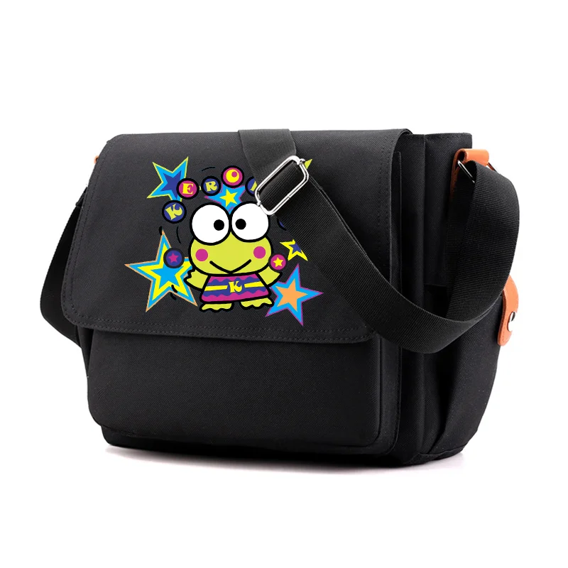 Kerokero-Bolso de pecho de hombro Keroppi, mochila cruzada, bolso de mensajero informal de gran capacidad, bolso de mano para estudiantes, viaje al aire libre